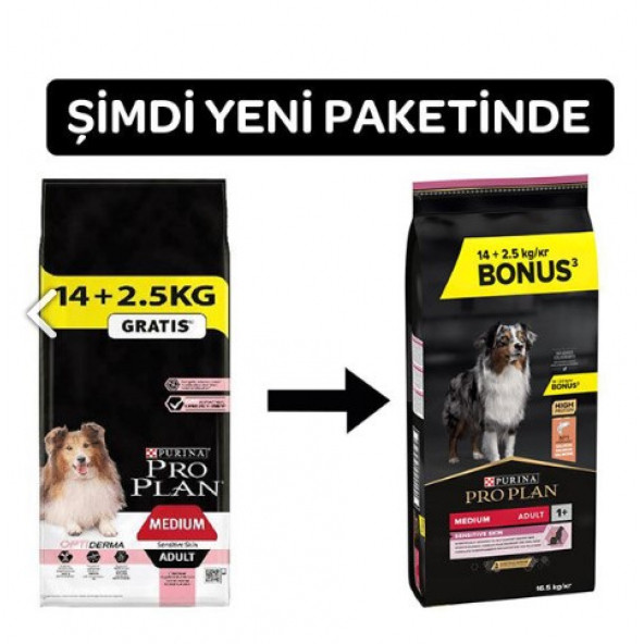 Pro Plan Medium Adult Somon Yetişkin Köpek Maması 14+2.5 Kg - 1