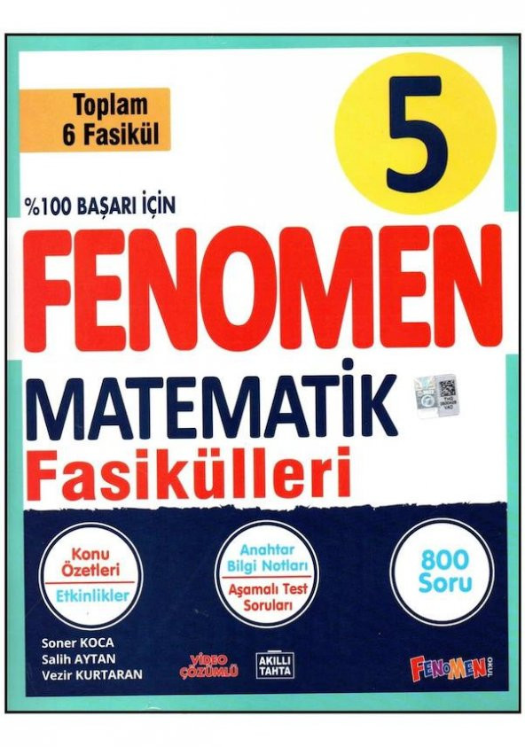 Fenomen Yayıncılık 5. Sınıf Matematik Fasikül Seti (1-2-3-4-5-6)