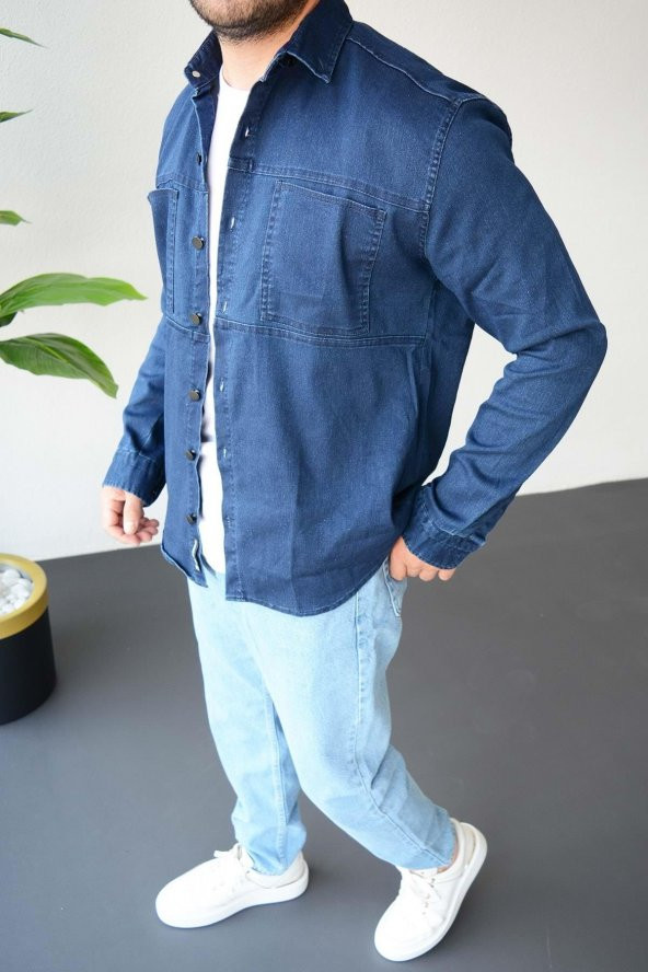 Erkek Slim Fit Büyük Cep Detay Gömlek EG12 - 9