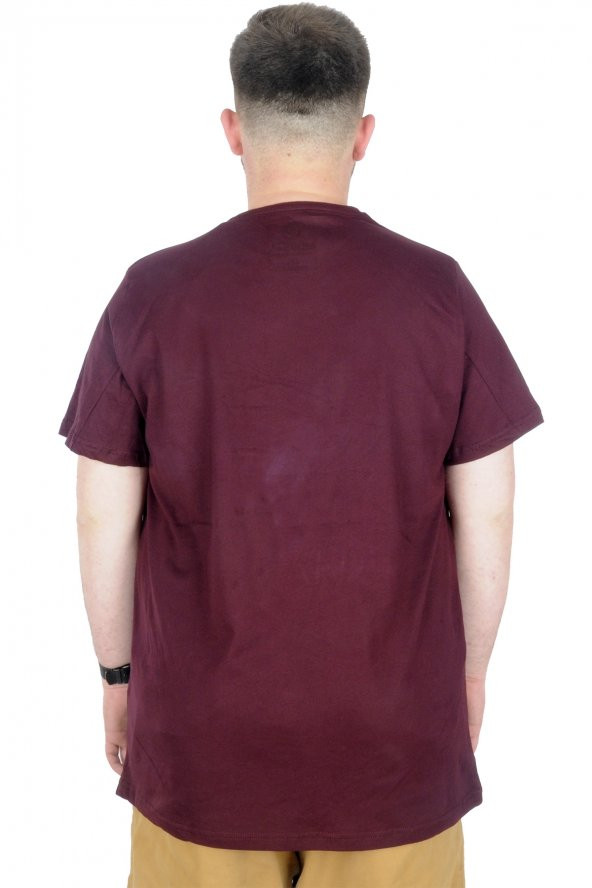 Mode XL Büyük Beden T-Shirt Bis Yaka Prayers 22185 Mürdüm - 2