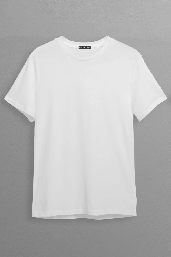 Erkek Slim Fit Dar Kalıp %100 Pamuk Bisiklet Yaka T-shirt BSCT1 - Resim 9