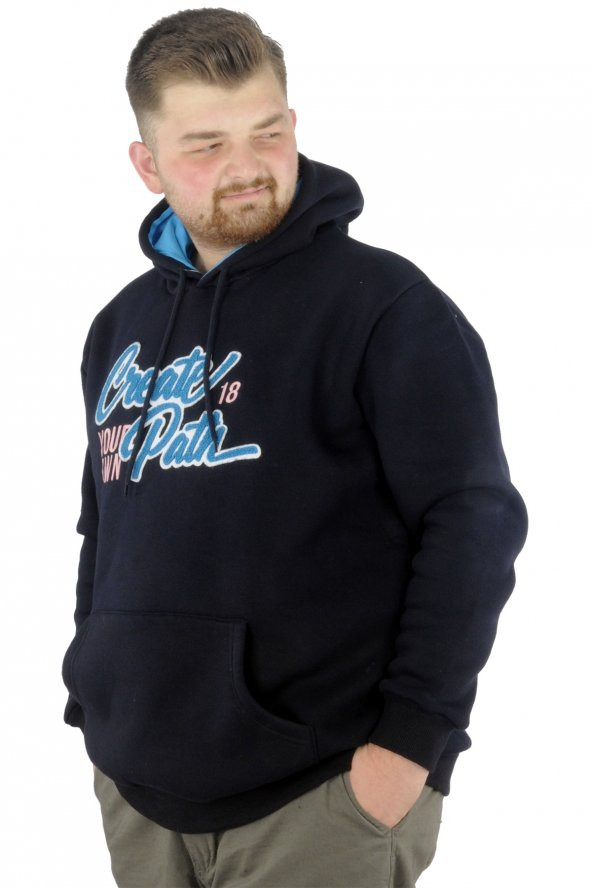 Mode XL Erkek Sweat Kapson Create Path 22563 Lacivert - 2