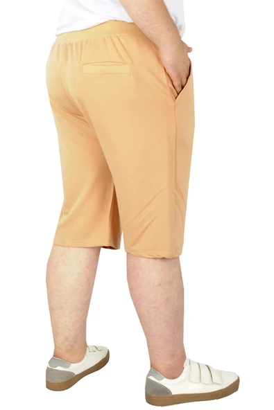 Mode XL Büyük Beden Erkek Kapri Straight Basic 20500 Bej - Resim 2