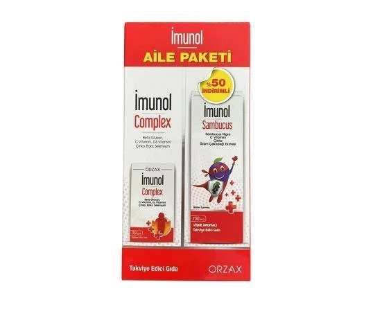 Orzax İmunol Complex 30 Tablet + İmunol Sambucus 150 ml - Aile Paketi