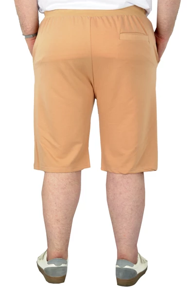 Mode XL Büyük Beden Erkek Kapri Straight Basic 20500 Bej - Resim 4