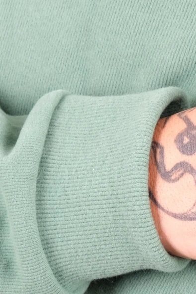 Mode XL Erkek Sweat Polo Cepli Selanik Basic 20441 Çağla - Resim 6