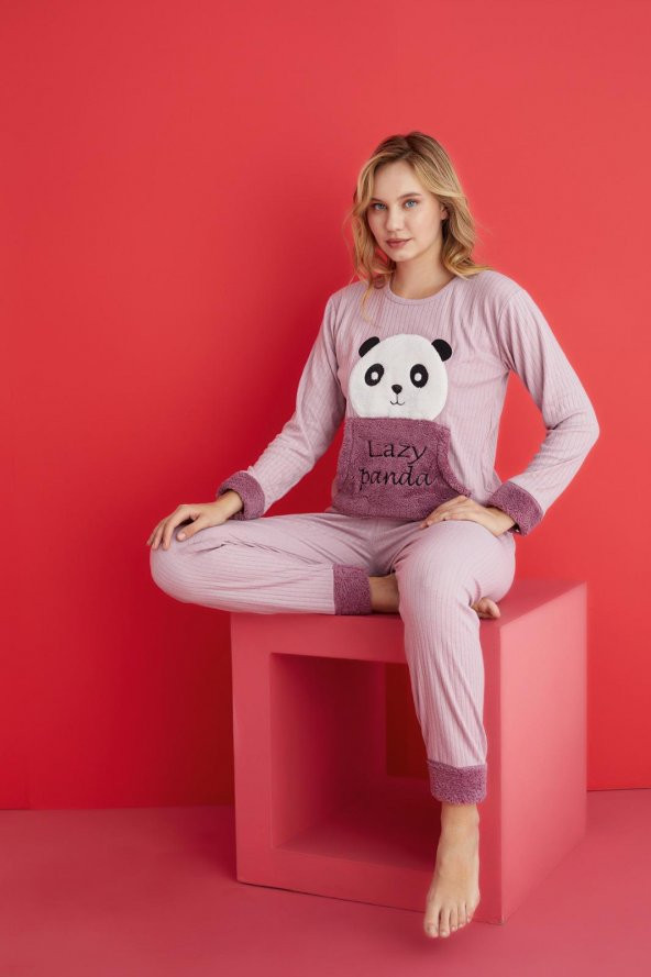 Luxury Soft Welsoft Kanguru Cepli Pamuklu İnterlok Penye Pijama Takımı