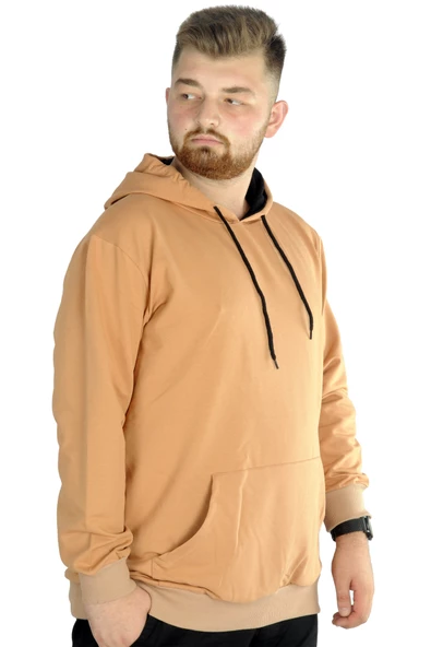 Mode XL Büyük Beden Eşofman Üstü 2ip Basic 20569 Sütlü Kahve