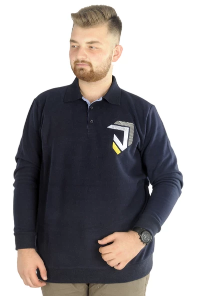 Mode XL Erkek Sweatshirt  Polo Selanik Strong 22440 Lacivert ürün görseli