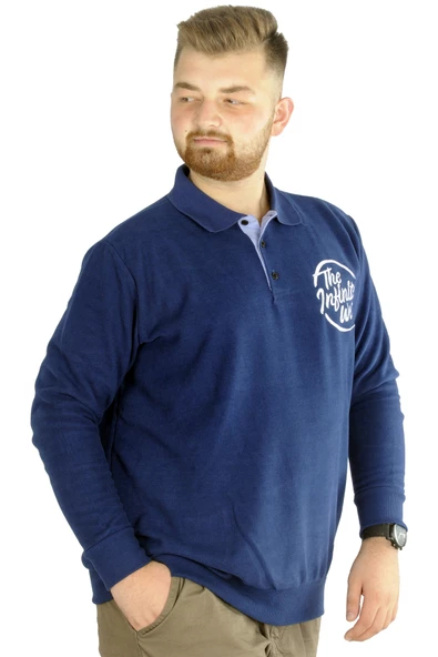 Mode XL Erkek Sweatshirt  Polo Selanik İnfinite 22441 İndigo - 2