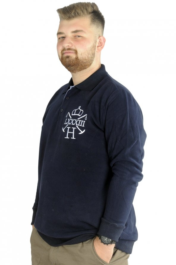 Mode XL Erkek Sweatshirt  Polo Selanik 83 22443 Lacivert - 2