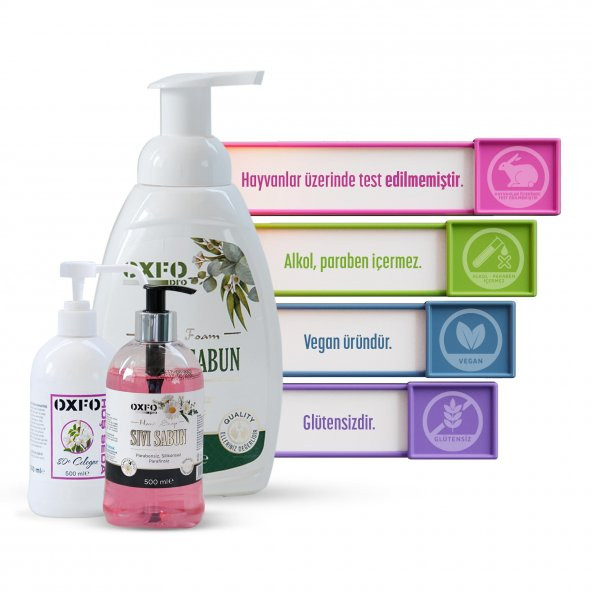 OxfoPro Köpük Sabun Sıvı Sabun Ve Hoş Seda Kolonya 3lü Ekonomik Set - 3