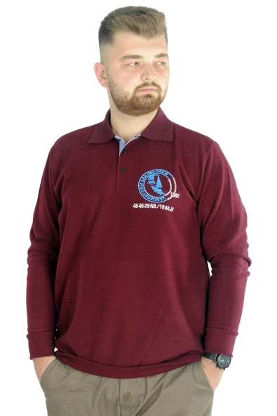 Mode XL Erkek Sweatshirt  Polo Selanik Sailing Crew 22442 Bordo