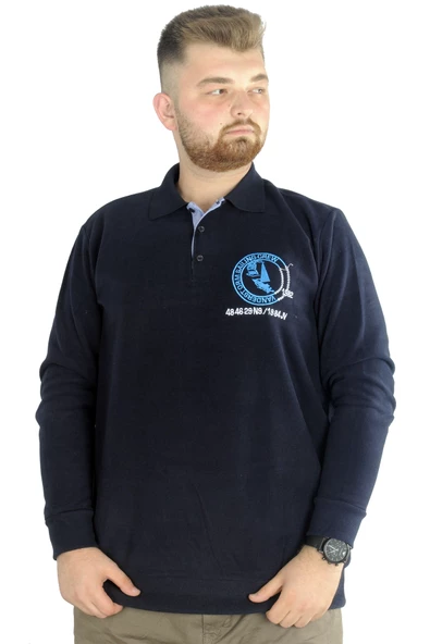 Mode XL Erkek Sweatshirt  Polo Selanik Sailing Crew 22442 Lacivert ürün görseli 1