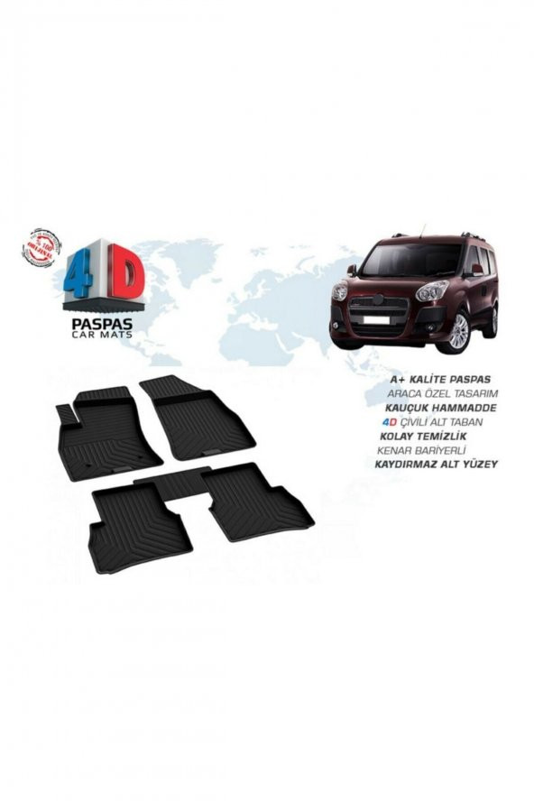 DOBLO 2009 2010 2011 2012 2013 2014 2015 2016 2017 2018 2019 2020 2021MODEL 4D HAVUZLU PASPAS ürün görseli 1
