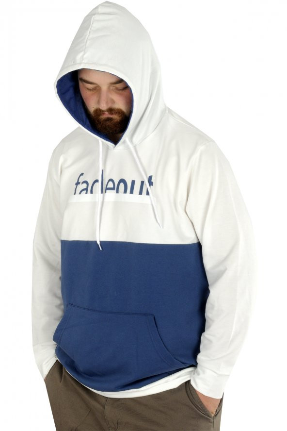 Mode XL Erkek Sweat Kapşon Fadeout 22526 Ekru - 3