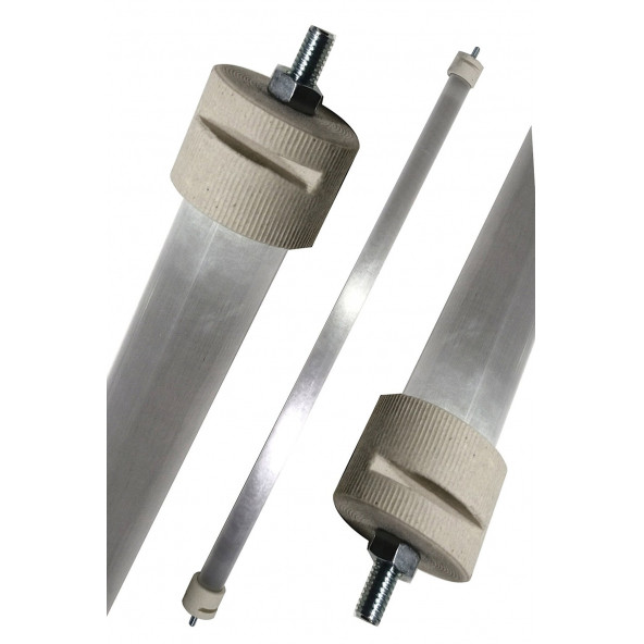 50 CM MONTAJLI INFRARED UFO ISITICI ELEKTRİKLİ  SOBA CAMI PORSELEN BAŞLIKLI 23 MM ürün görseli 1