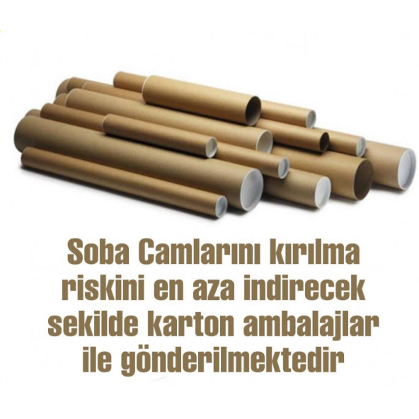 55 CM MONTAJLI INFRARED UFO ISITICI ELEKTRİKLİ  SOBA CAMI PORSELEN BAŞLIKLI 23 MM - Resim 2