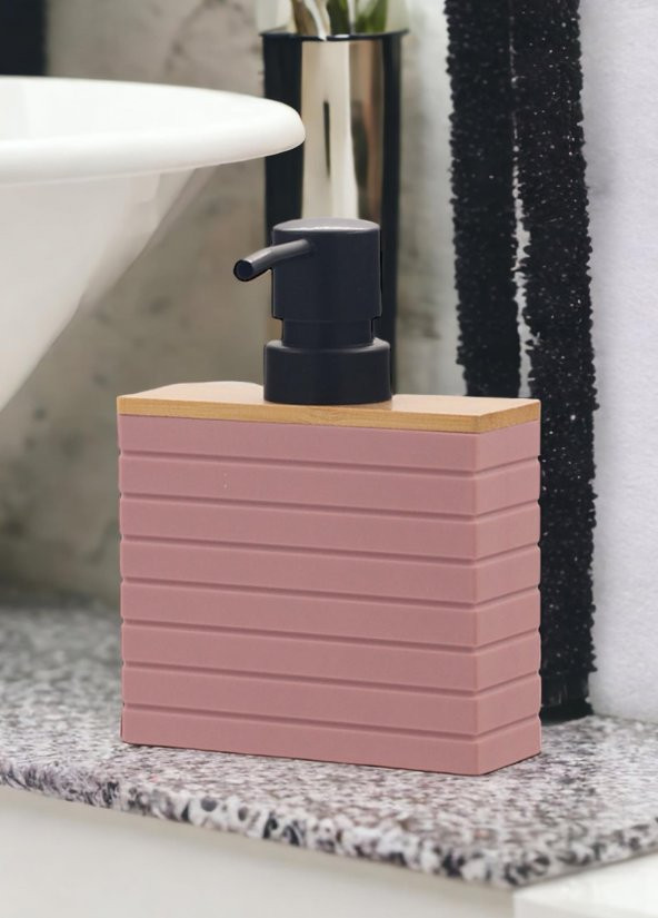 The Mia Stripe Sıvı Sabunluk Pembe - 2