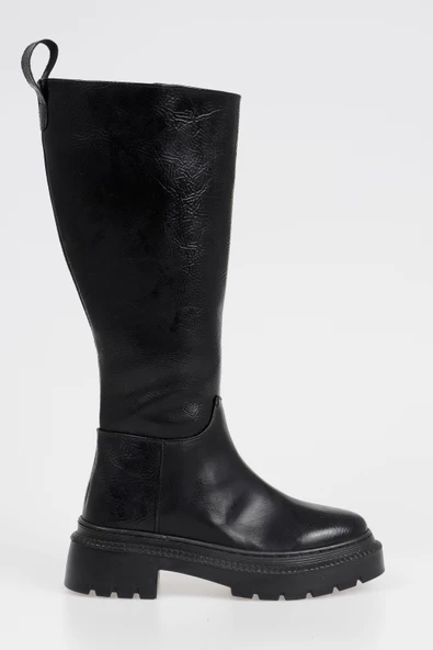 Kadın Bağcıksız Kalın Tırtık Tabanlı Çizme - Resim 7