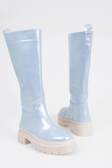 Kadın Bağcıksız Kalın Tırtık Tabanlı Çizme - Resim 3