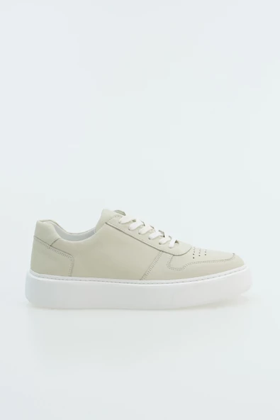 Hakiki Deri Erkek Bağcıklı Sneaker Kalın Taban Spor Ayakkabı - 11