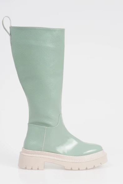 Kadın Bağcıksız Kalın Tırtık Tabanlı Çizme - Resim 5