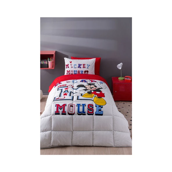 Özdilek Mickey Mouse Tek Kişilik Lisanslı Lastikli Çarşaf Çocuk Uyku Seti 5098 - 2