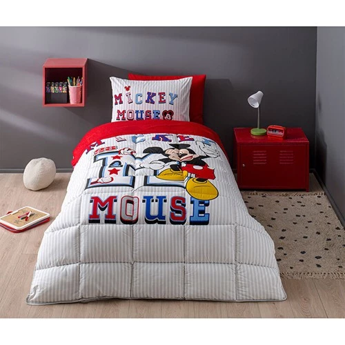 Özdilek Mickey Mouse Tek Kişilik Lisanslı Lastikli Çarşaf Çocuk Uyku Seti 5098