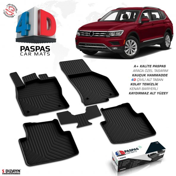 PASSAT B8 2015 2016 2017 20 18 2019 2020 ARACA ÖZEL 4D HAVUZLU PASPAS - 6