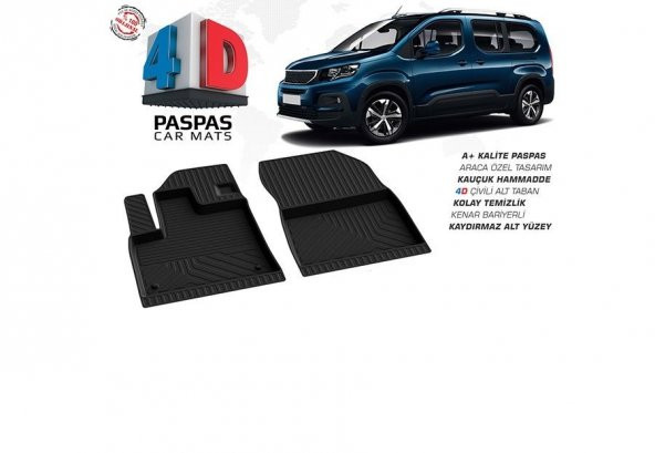 PARTNER ÖN 2 HAVUZLU PASPAS TİCARİ PANELVAN ARACA ÖZEL 4D HAVUZLU PASPAS OMSA 2019 2020 2021 2022 - 1