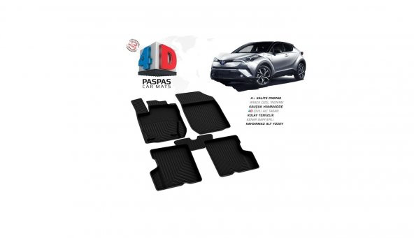 CH-R ARACA ÖZEL 4D HAVUZLU PASPAS OMSA 2017 2018 2019 2020 2021 2022 ürün görseli 1