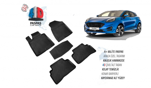 PUMA 2020 2021 2022 ARACA ÖZEL 4D HAVUZLU PASPAS OMSA ürün görseli 1