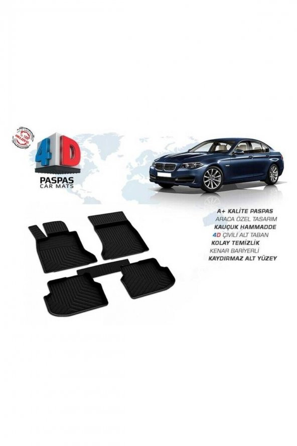 BMW F10 2013 2014 2015 2016 ARACA ÖZEL 4D HAVUZLU PASPAS OMSA ürün görseli 1