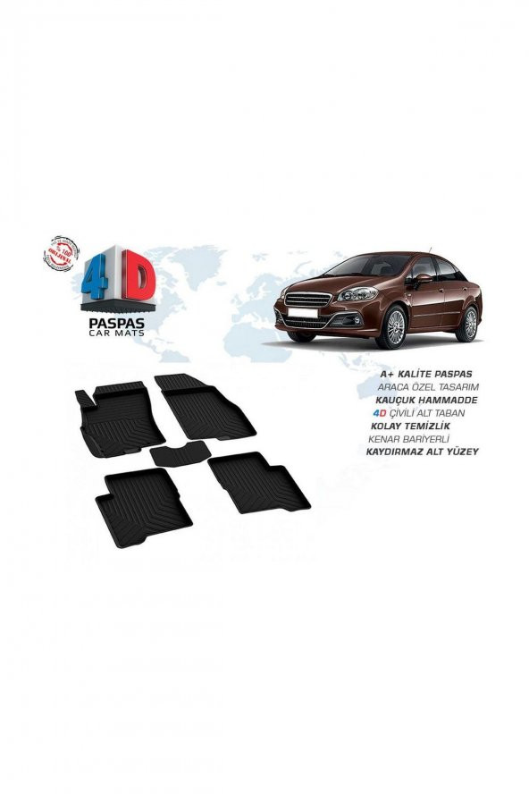 FİAT LİNEA 2007 2008 2009 2010 2011 2012 2013 2014 2015 2016 2017 2018 20194D HAVUZLU PASPAS OMSA ürün görseli 1