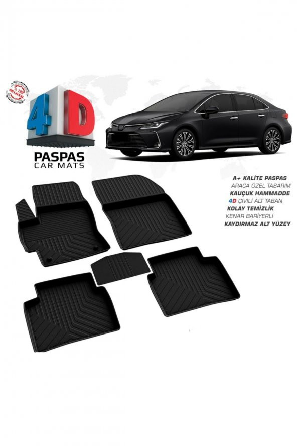 TOYOTA COROLLA 2019 2020 ARACA ÖZEL 4D HAVUZLU PASPAS OMSA