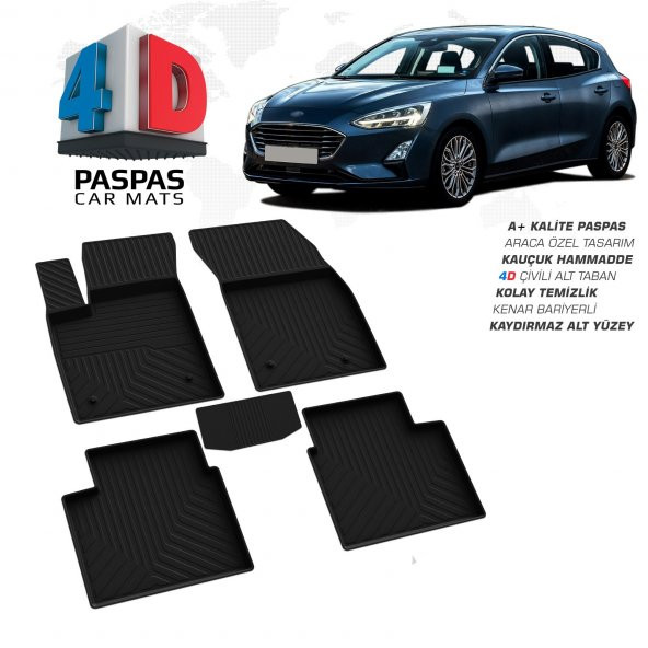 FOCUS 4 HB ARACA ÖZEL 4D HAVUZLU PASPAS OMSA 2018 2019 2020 2021 - Resim 5