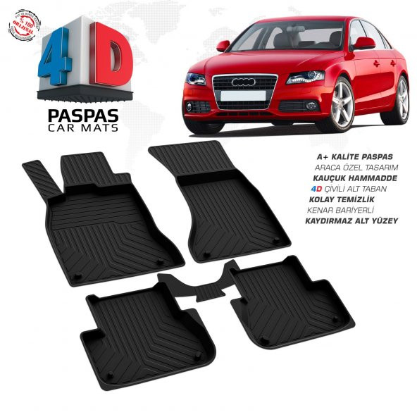 AUDİ A4 4D HAVUZLU PASPAS OMSA 2008 2009 2010 2011 2012 2013 2014 2015 ürün görseli 1