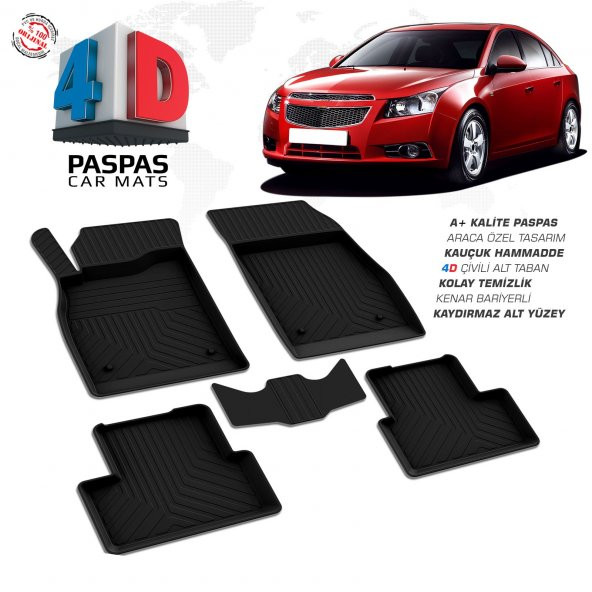 Chevrolet Cruze 4D Havuzlu Paspas OMSA 2009 2010 2011 2012 2013 2014 2015 2016 2017 2018 2019 2020 ürün görseli 1