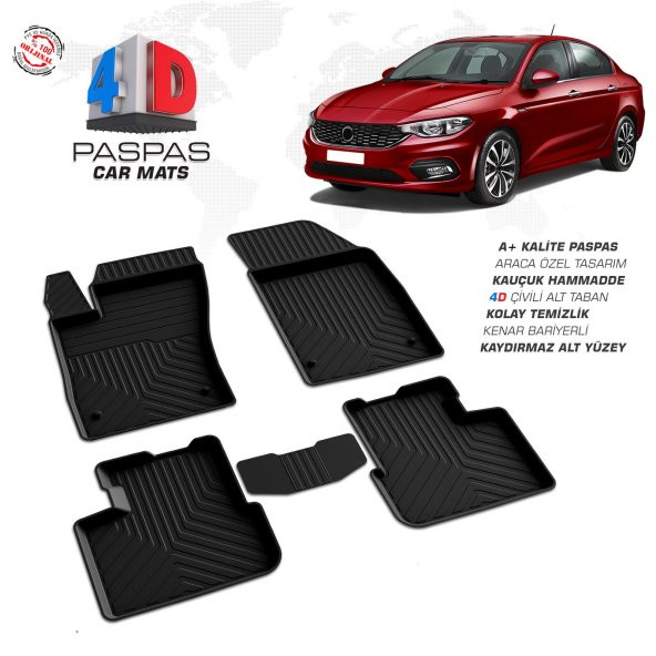 FİAT EGEA CROSS 4D HAVUZLU PASPAS OMSA ürün görseli 1