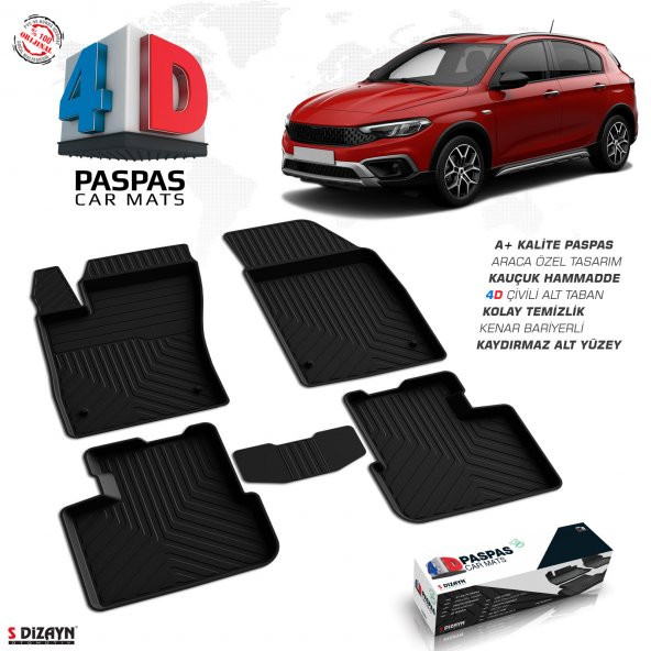 FİAT EGEA CROSS 4D HAVUZLU PASPAS OMSA - Resim 6