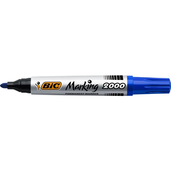 Bic Marker Mavi 2000 Yuvarlak Uçlu Permanent Markör 12'li Kutu - 2