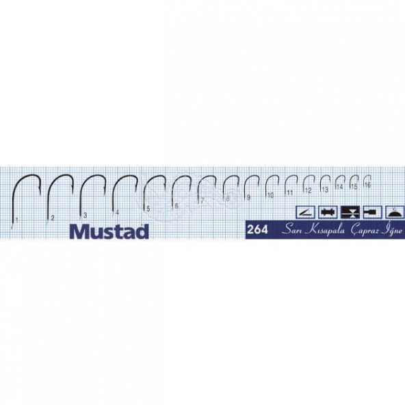 Mustad Olta İğnesi 264 50li  Standart NO:7 - 4