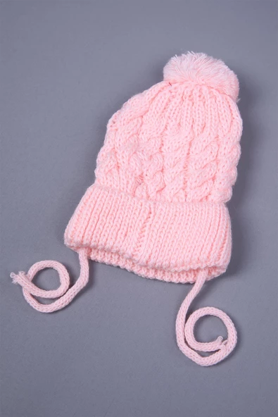 Babyhola Triko Ponponlu Bağlamalı Kız Erkek Bebek Yenidoğan 0-3 ay Bere 0946-1 - Resim 7