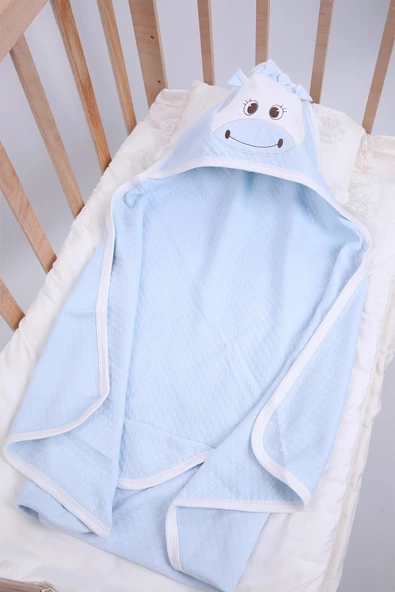 Babyhola %100 Doğal Pamuk Kız Erkek Bebek Kapitone Battaniye Yenidoğan Hediyelik Hastane Çıkışı 6277 - 5
