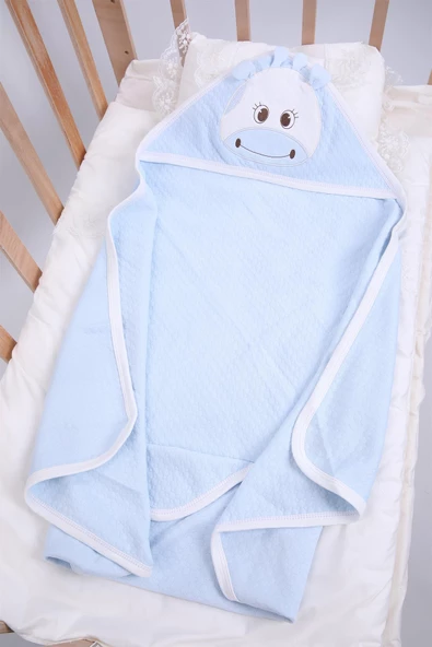 Babyhola %100 Doğal Pamuk Kız Erkek Bebek Kapitone Battaniye Yenidoğan Hediyelik Hastane Çıkışı 6277 - 4