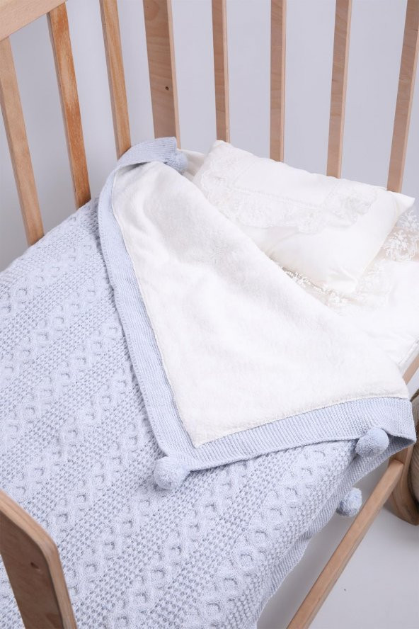 Babyhola Organik %100 Triko Velsoft Bebek Battaniye Yenidoğan Hastane Çıkışı 4041 - 5