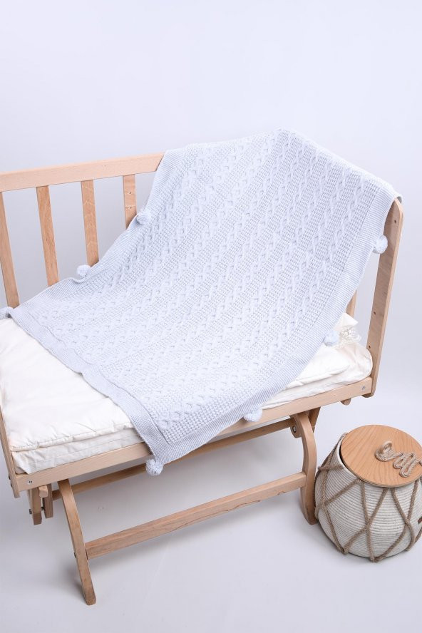 Babyhola Organik %100 Triko Velsoft Bebek Battaniye Yenidoğan Hastane Çıkışı 4041 - 8