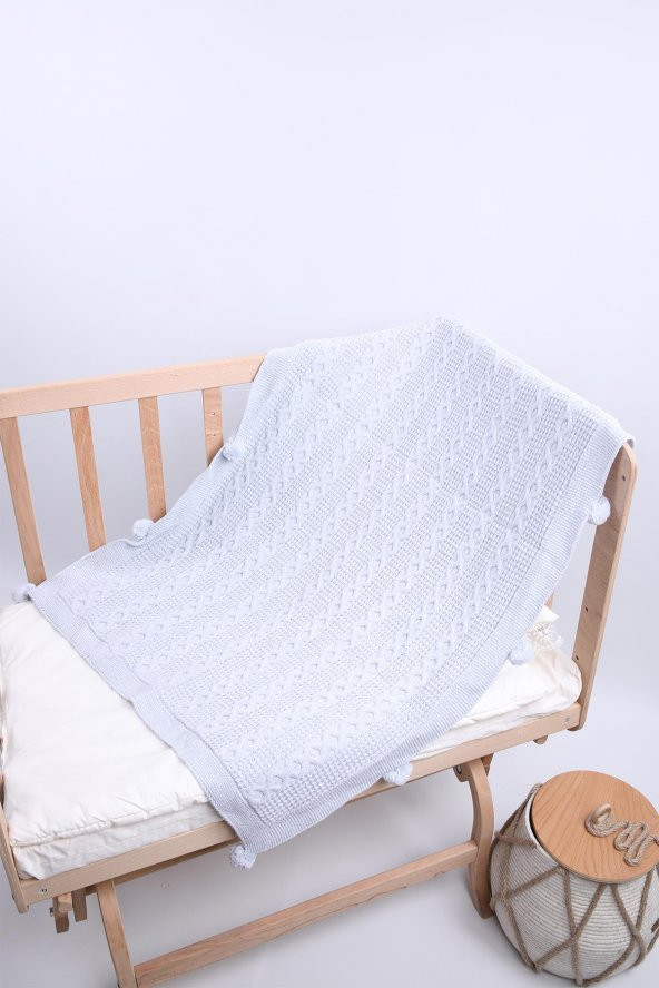 Babyhola Organik %100 Triko Velsoft Bebek Battaniye Yenidoğan Hastane Çıkışı 4041 - 9