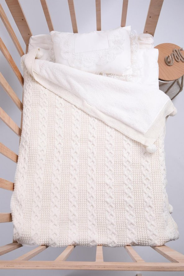 Babyhola Organik %100 Triko Velsoft Bebek Battaniye Yenidoğan Hastane Çıkışı 4041 - 11